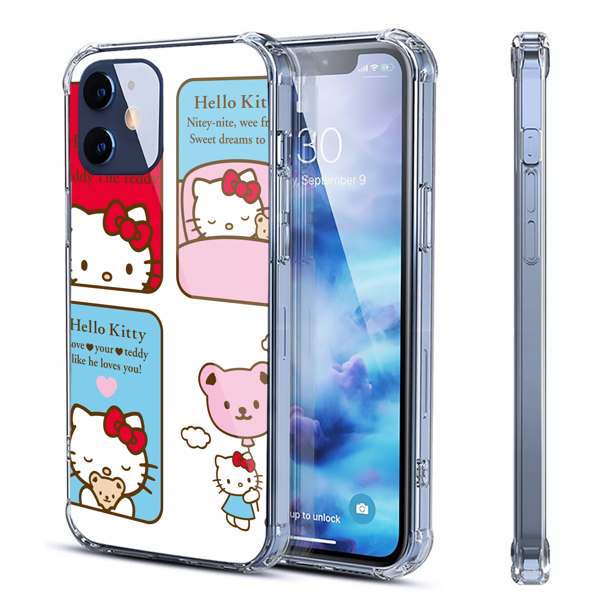 （画像用） Hello Kitty ハローキティ 【iPhone 12シリーズ対応】透明スマホケース（クリアソフトケース）